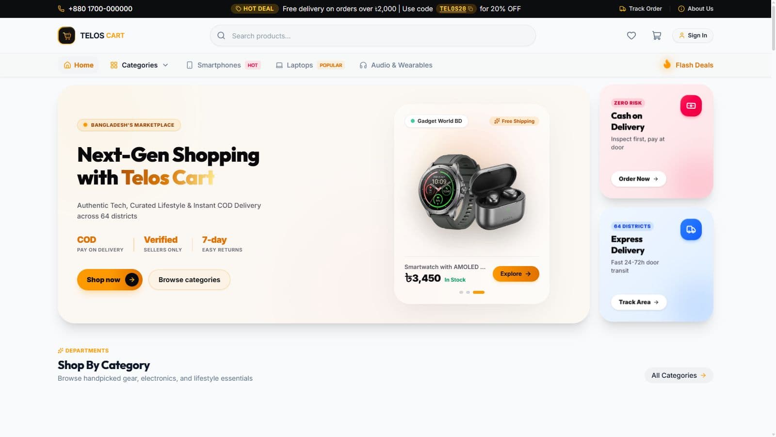 Telos Digital Ecommerce project banner