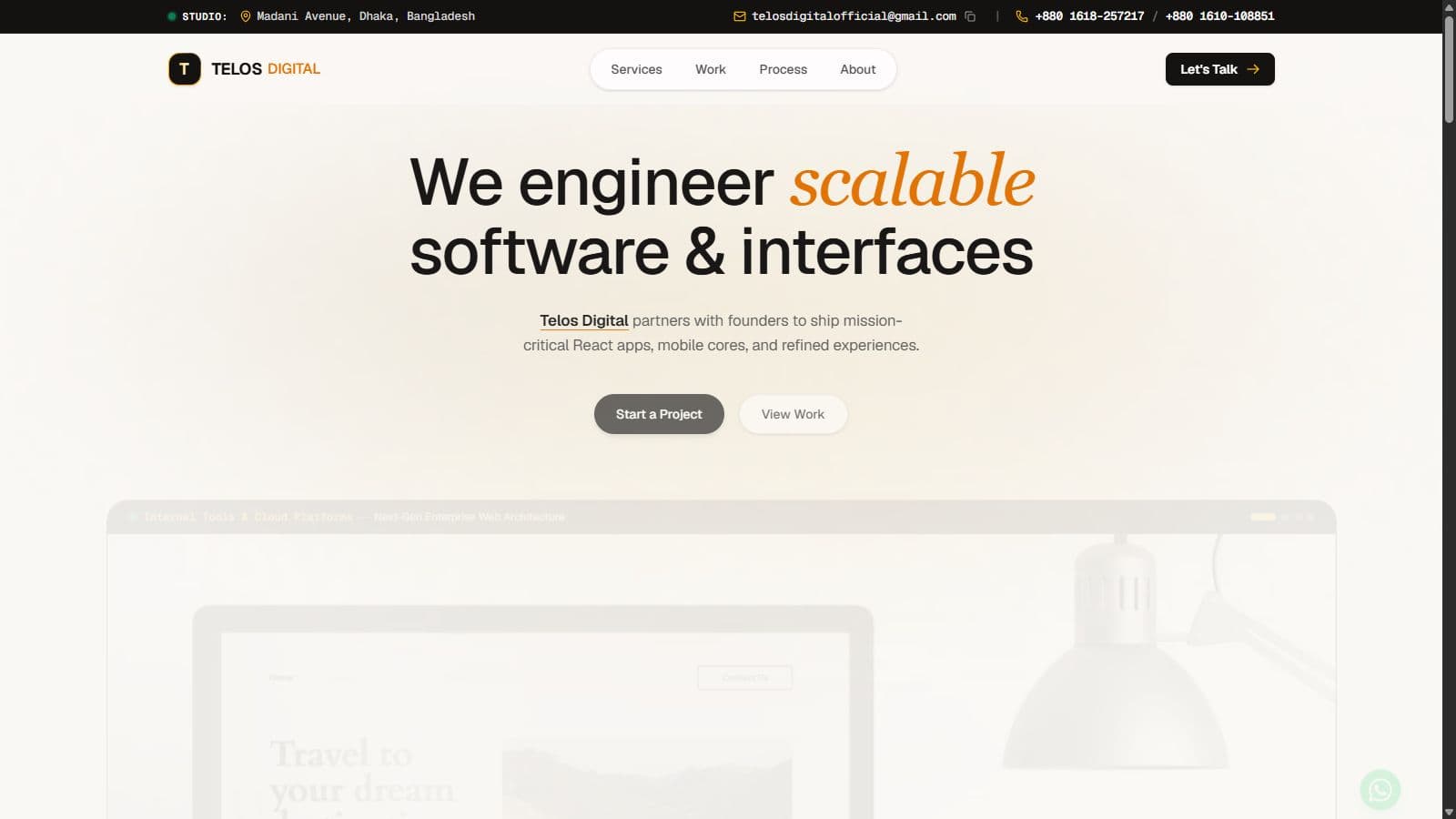 Telos Digital Agency project banner